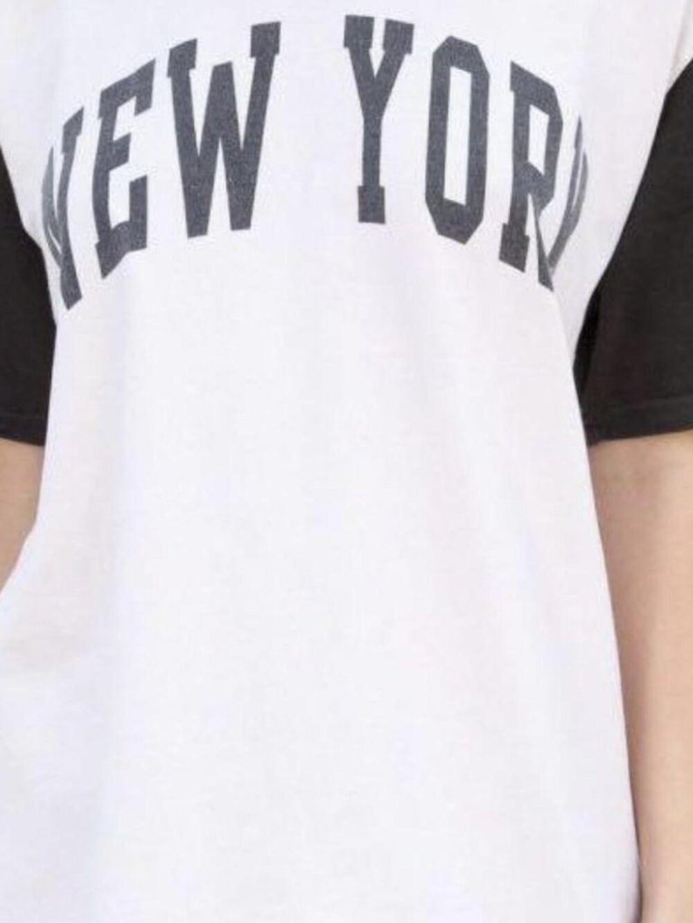 Brandy Melville Women's White and Black T-shirt